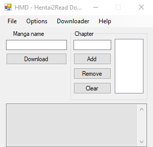 Program interface in the hentai2read form.